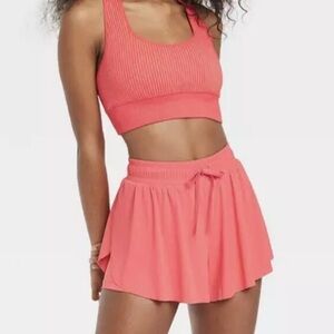 JoyLab Women's Mid-Rise Double Layer Flowy Run Shorts